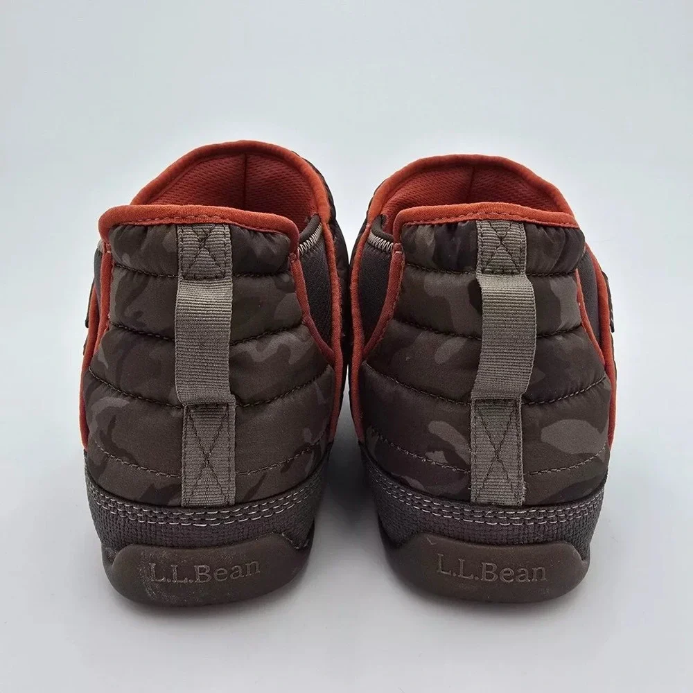 LL Bean Mountain Classic Quilted Ankle Boots II Men's Size 11 Loden Camo Slip On